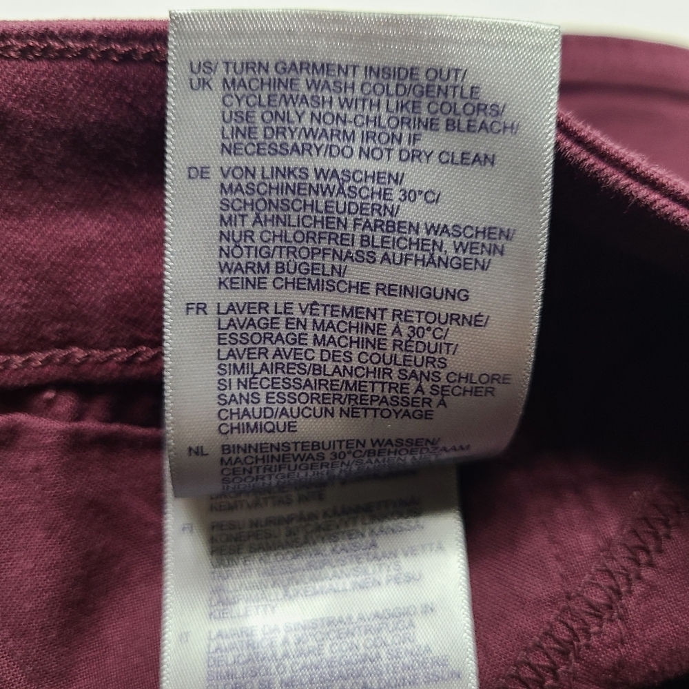 NWT NYDJ marilyn straight burgundy jeans - Picture 8 of 9